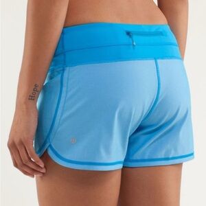 Lululemon Lulu Blue Running Shorts Size 4 Retired 2012/2013